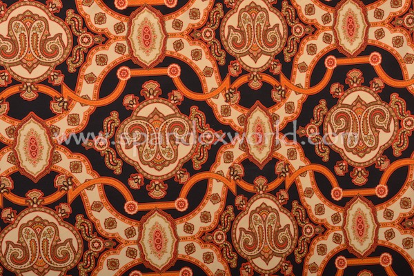 Printed Spandex (Black/Orange/Multi)