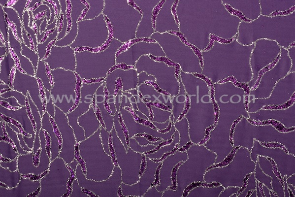 Glitter/Pattern Mesh (Purple/Silver)