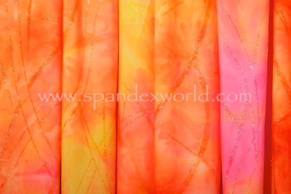 Orange Tie Dye Spandex #113