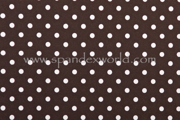 Printed Polka Dots (Dark Brown/White)
