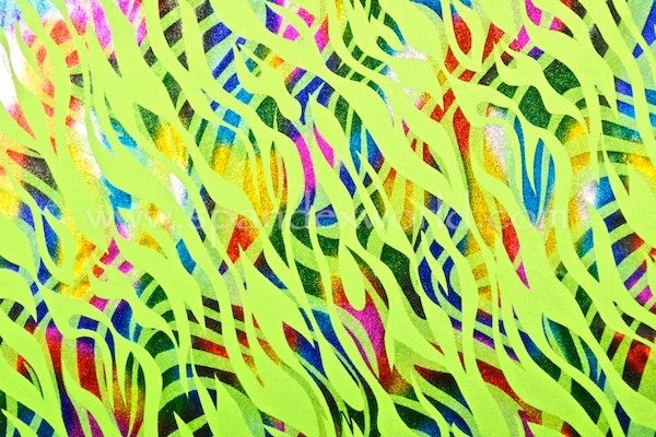 Pattern/Abstract Hologram (Lime/Multi)