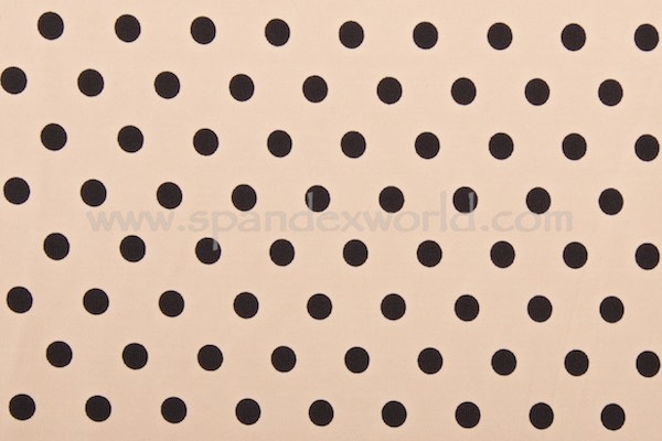 Printed Polka Dots (Beige/Black)