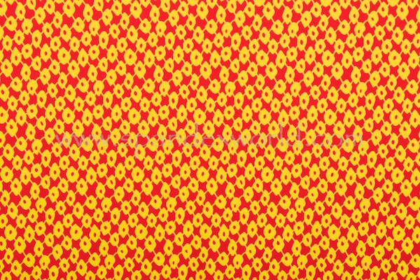 Printed Spandex (Red/Yellow)