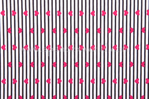 Printed Stripes (Black/White/Fuchsia)
