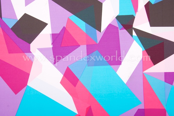 Printed Spandex (Sky Blue/Purple/Multi)