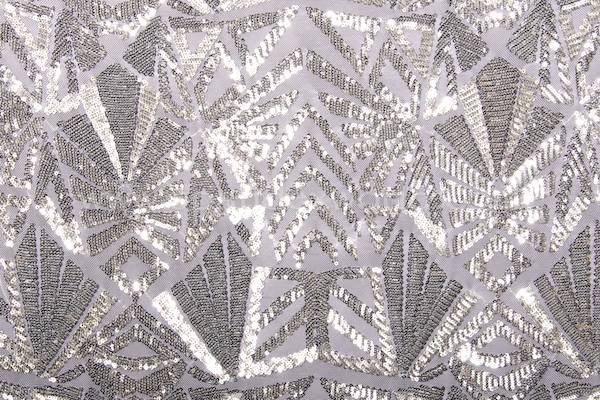 Stretch Sequins (Silver/White)