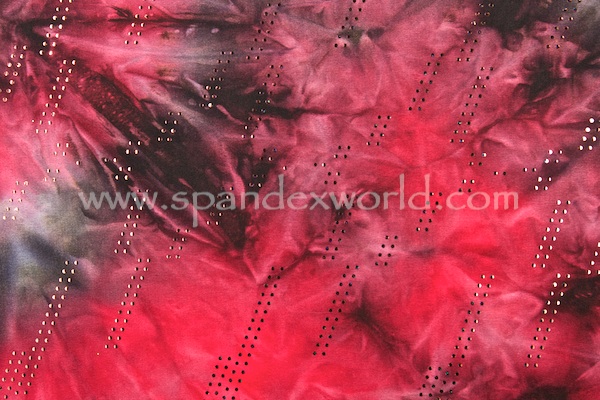 Novelty Spandex (Red tie dye)