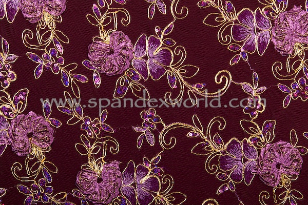 Embroidery Squins (Plum/Gold/Purple)