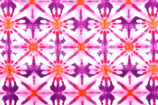 Printed Tie Dye  (Purple/Orange/ Multi)