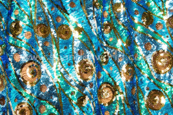 Non-Stretch Sequins(Turquoise/Jade/Gold/Black)