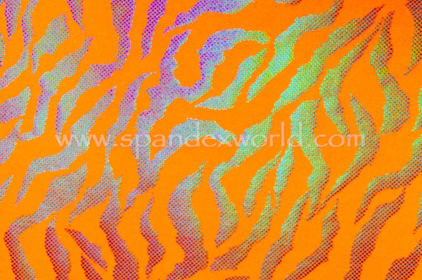 Pattern/Abstract Hologram (Hot Orange/Turquoise)