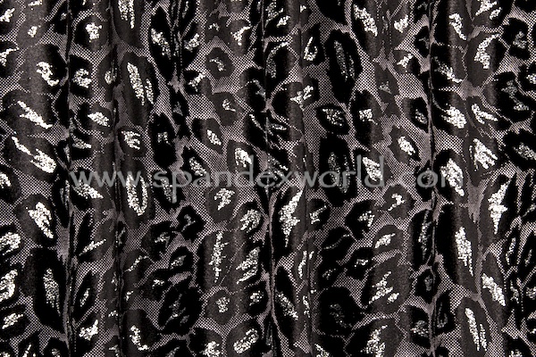 Animal Prints Glitter Velvet (Black/Ash/Silver Sparkle)