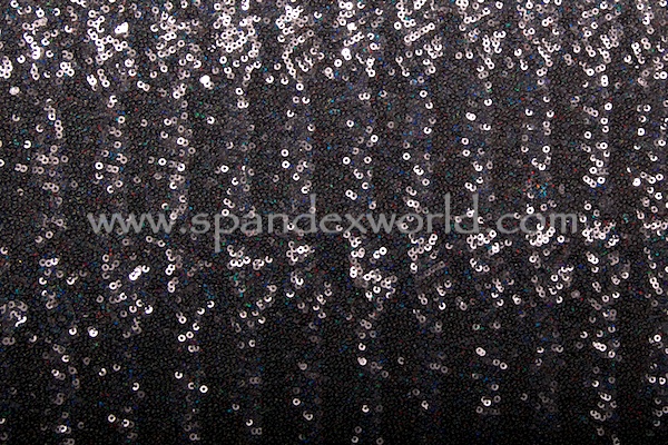 Stretch Sequins (Black/Black)