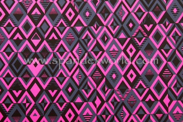 Printed Spandex (Black/Gray/Hot pink)