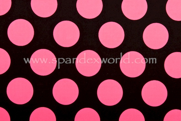 Printed Polka Dots (Black/Hot Pink)