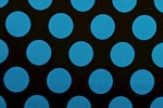 Printed Polka Dots (Black/Turquoise)