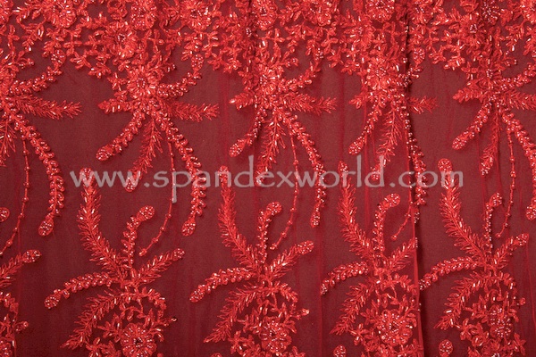 Non Stretch Sequins (Red/Red)