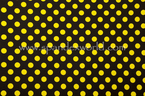 Printed Polka Dots (Black/Fluorescent yellow)