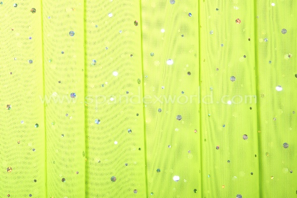 Glitter/Pattern Mesh (Neon green/Silver)