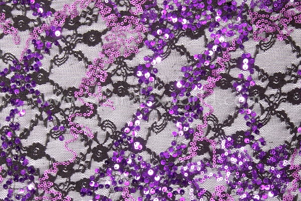 Stretch Sequins  (Black/Purple)