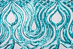 Non Stretch Sequins (Black/Turquoise)