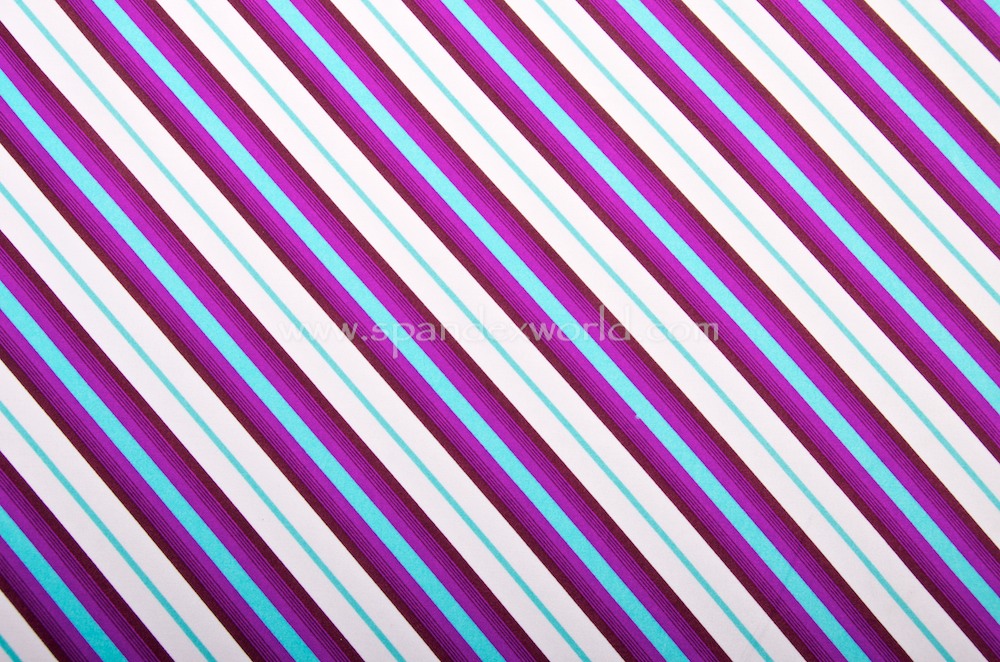 Printed Stripes (White/Purple/Aqua/Brown)