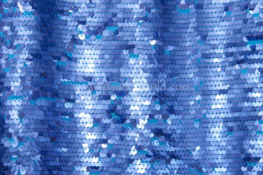 Stretch Sequins (Midnight blue/Turquoise)