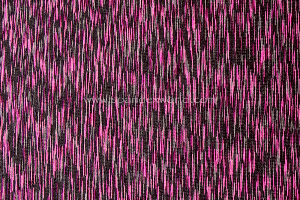 Abstract Print Spandex (Hot Pink/Gray/Black)