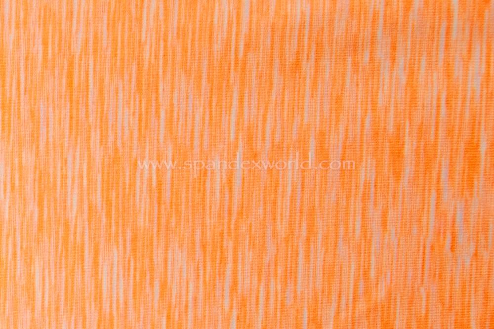 Abstract Print Spandex (Neon Orange/White)
