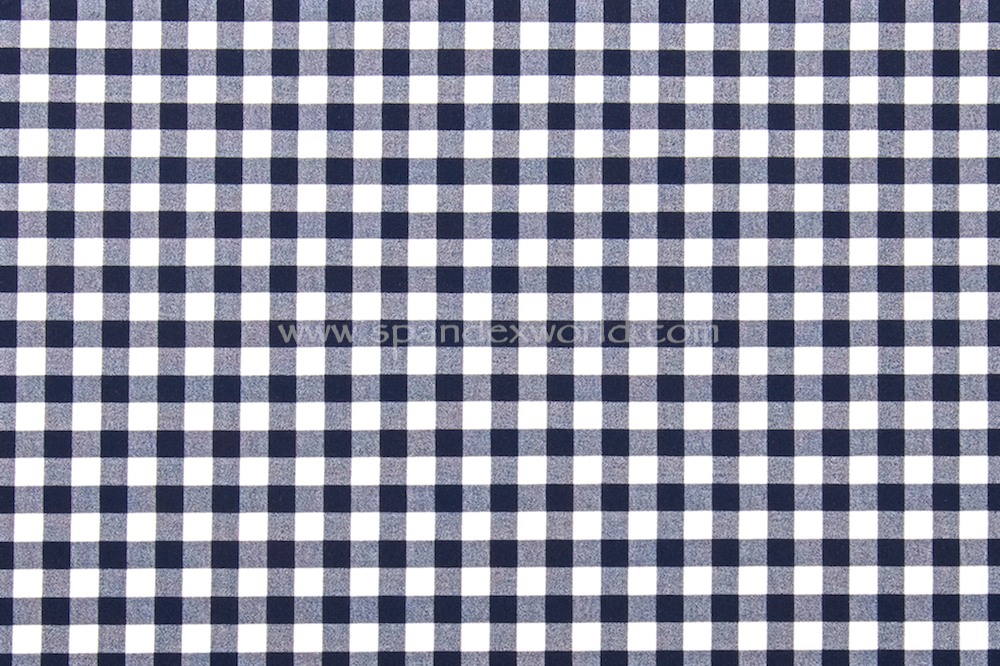 Checkered Print (Navy/White)