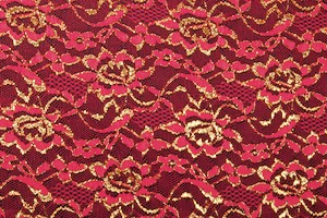 red stretch lace fabric