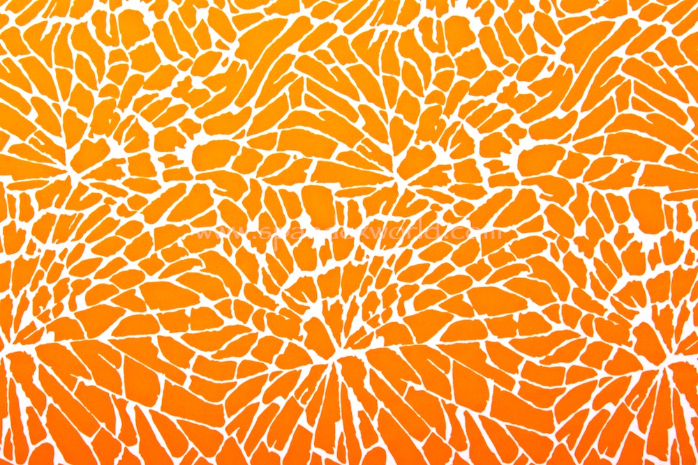 Abstract Print Spandex (White/Orange)