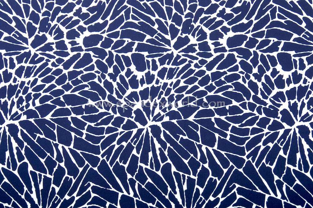 Abstract Print Spandex (White/Navy)