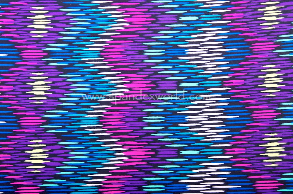 Aztec Print Spandex (Black/Purple/Fuchsia/Turquoise/Multi)