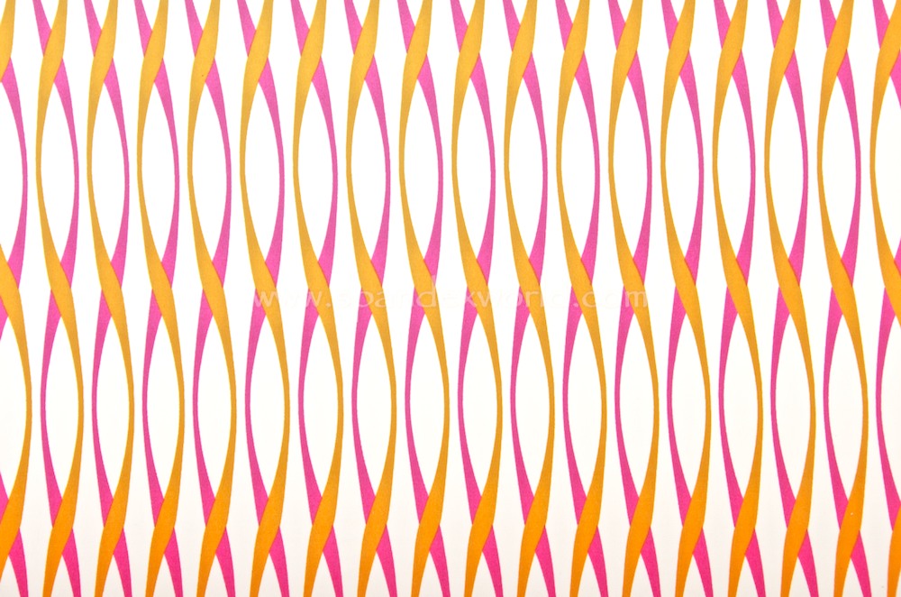 Abstract Print Spandex (White/Pink/Orange)