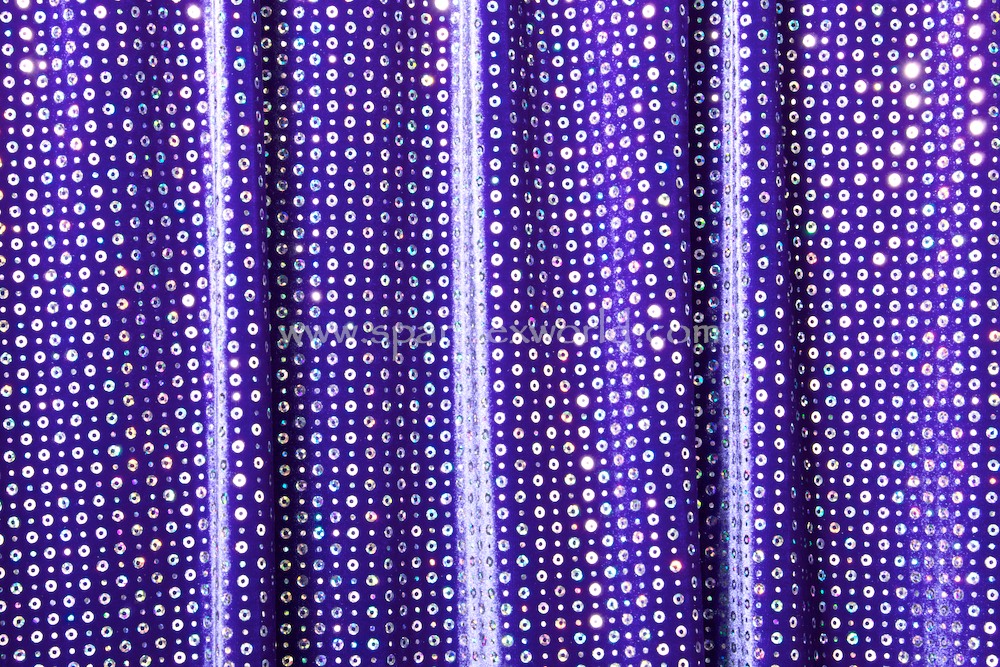 Glitter/Pattern Stretch Velvet (Purple/Silver Holo)