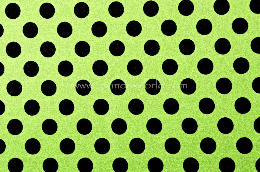 Printed Polka Dots (Black/Lime Green)