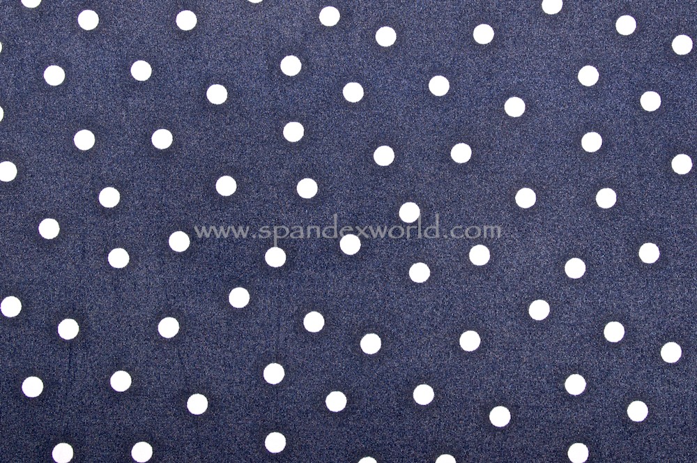 Printed Polka Dots (Navy/white)