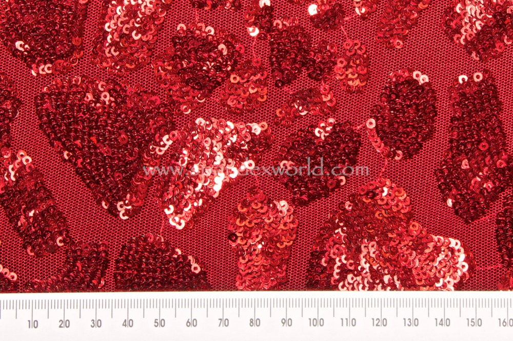 Stretch Sequins (Red/Red)