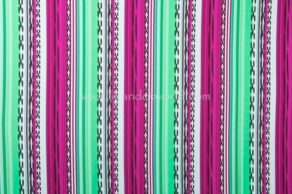 Printed Stripes (Magenta/Green/Hot Pink)