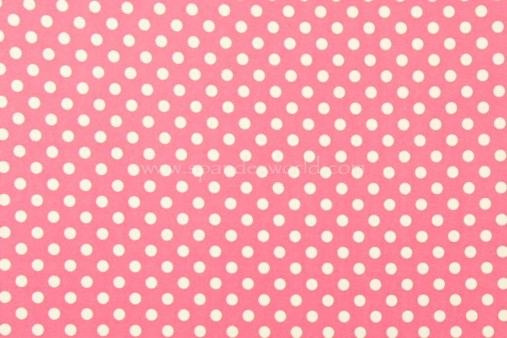 Printed Polka Dots (coral/White)