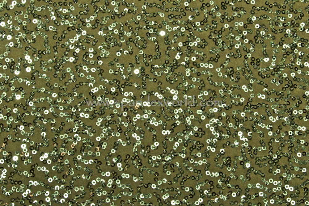 Stretch Sequins (Army Green/Army Green)