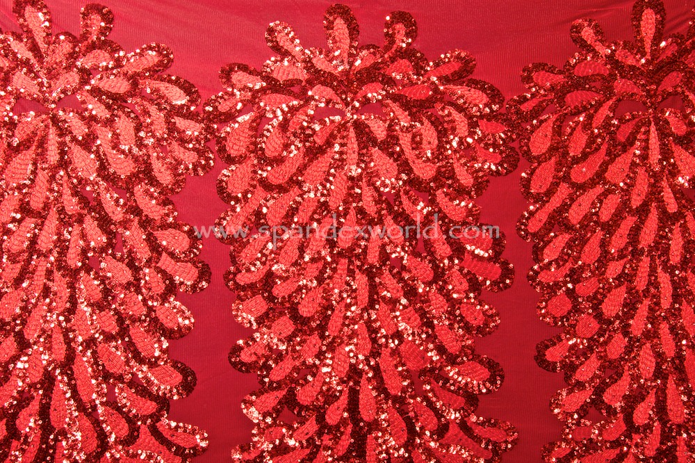 Non-Stretch Sequins ( Red/Red/Red)