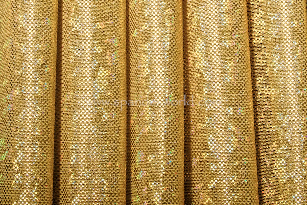 Shatter Glass Holographic Mesh (Gold/Gold)