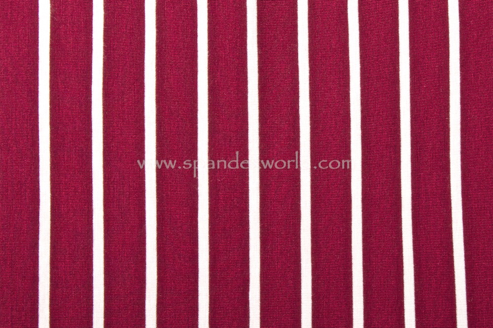Printed Stripes (Maroon/White)