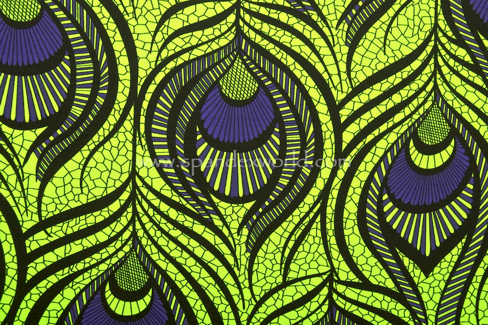 Peacock prints (Violet/Lime/Black)