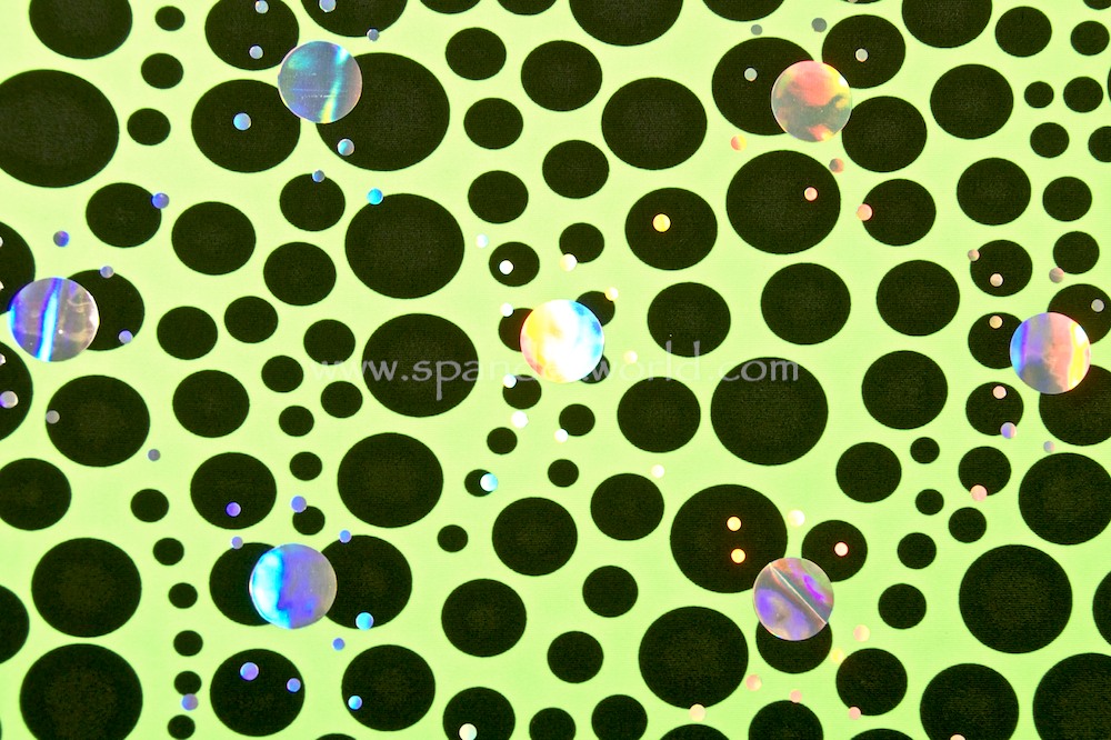Polka Dots Holograms (Neon Lime/Black/Silver Holo)