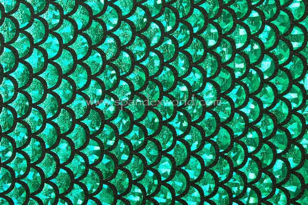 Pattern/Abstract Hologram (Black/kelly Green)