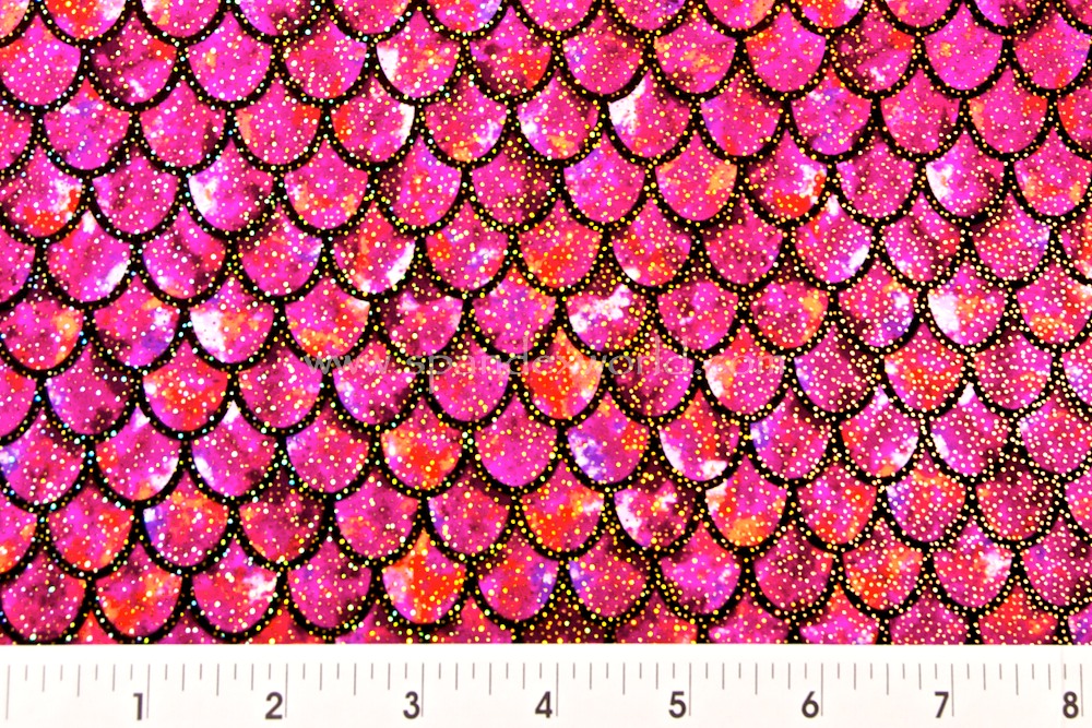 Metallic Pink Fish Scale 6.5″