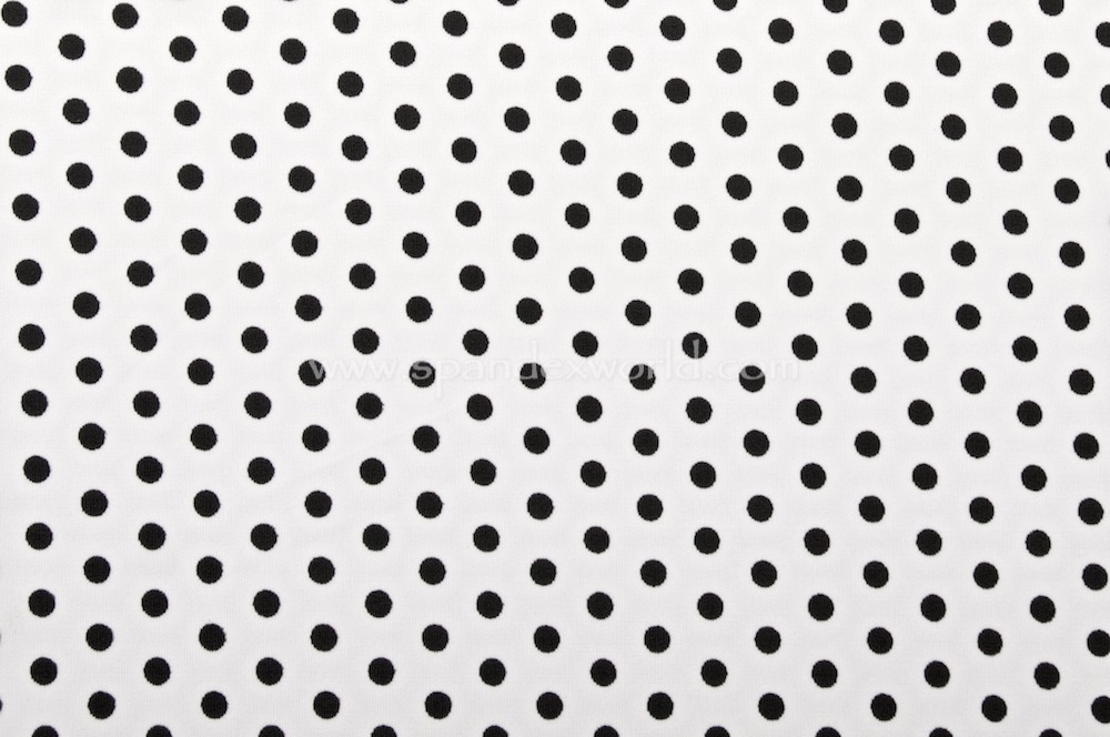 Printed Polka Dots (White/Black)